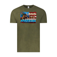 Vintage Olive Long live freedom 4th of july Vintage Tee - Neo Western