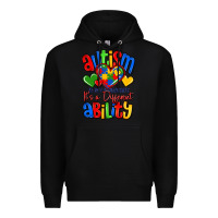 Black autism is not a disability it's a different abilit Premium Hoodie - LillyAllenDesigns