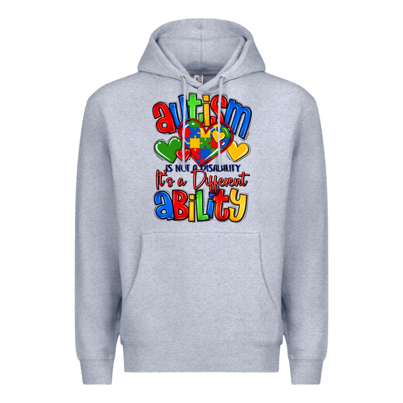 Autism Is Not A Disability It's A Different Abilit Premium Hoodie by LillyAllenDesigns | Teevron