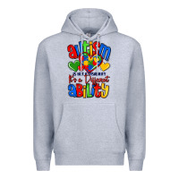 Heather Grey autism is not a disability it's a different abilit Premium Hoodie - LillyAllenDesigns