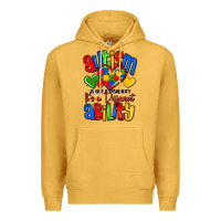 Mustard autism is not a disability it's a different abilit Premium Hoodie - LillyAllenDesigns