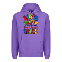 Purple autism is not a disability it's a different abilit Premium Hoodie - LillyAllenDesigns