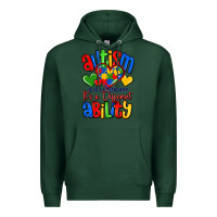 Sports Green autism is not a disability it's a different abilit Premium Hoodie - LillyAllenDesigns
