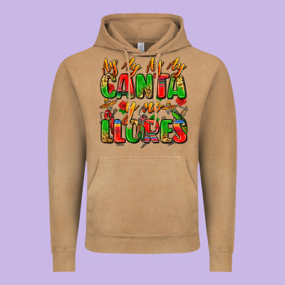 Ay Ay Ay Ay Canta Y No Llores Vintage Hoodie Designed By Zillion Design Studio