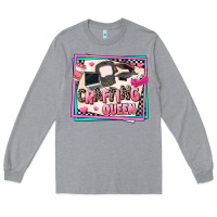 Heather Grey crafting queen Long Sleeve Tee - AdoDesignShop