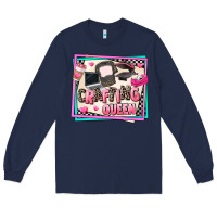 Navy crafting queen Long Sleeve Tee - AdoDesignShop