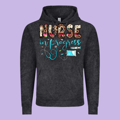 Nurse In Progress Vintage Hoodie Designed By Jahusdesignshop