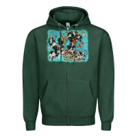 Sports Green turquoise cowhide leopard background Zipper Hoodie - AdoDesignShop