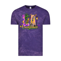 Cloud Purple louisiana la mardi gras Vintage Tee - FaDigitalArtStudio