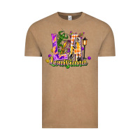 Vintage Coffee louisiana la mardi gras Vintage Tee - FaDigitalArtStudio