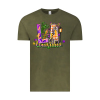 Vintage Olive louisiana la mardi gras Vintage Tee - FaDigitalArtStudio