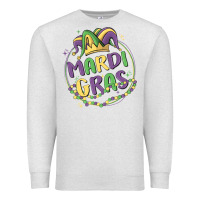 Oatmeal Heather mardi gras Premium Sweatshirt - MaliasSmallBusiness