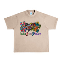 French Oak peace love autism Urban Heavy Tee - SublimationCraftShop