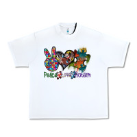 White peace love autism Urban Heavy Tee - SublimationCraftShop