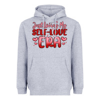 Heather Grey just loving my self love era Heavyweight Hoodie - MaliasSmallBusiness