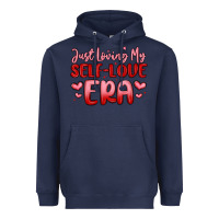 Navy just loving my self love era Heavyweight Hoodie - MaliasSmallBusiness