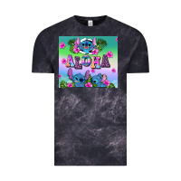 Cloud Black aloha stitch Vintage Tee - AdoDesignShop