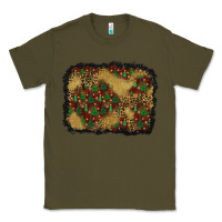 Army Green christmas trees and leopard background Classic Tee - BundleAndBundleShop