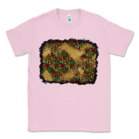 Bubblegum Pink christmas trees and leopard background Classic Tee - BundleAndBundleShop