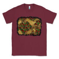 Burgundy christmas trees and leopard background Classic Tee - BundleAndBundleShop