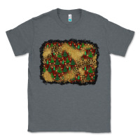 Charcoal Heather christmas trees and leopard background Classic Tee - BundleAndBundleShop