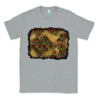 Heather Grey christmas trees and leopard background Classic Tee - BundleAndBundleShop