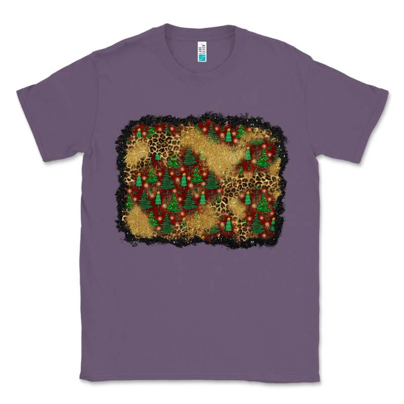 Christmas Trees And Leopard Background Classic Tee by BundleAndBundleShop | Teevron