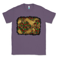 Lavender christmas trees and leopard background Classic Tee - BundleAndBundleShop