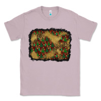 Lilac christmas trees and leopard background Classic Tee - BundleAndBundleShop