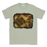 Matcha christmas trees and leopard background Classic Tee - BundleAndBundleShop