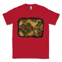 Red christmas trees and leopard background Classic Tee - BundleAndBundleShop