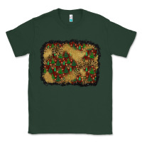 Sports Green christmas trees and leopard background Classic Tee - BundleAndBundleShop