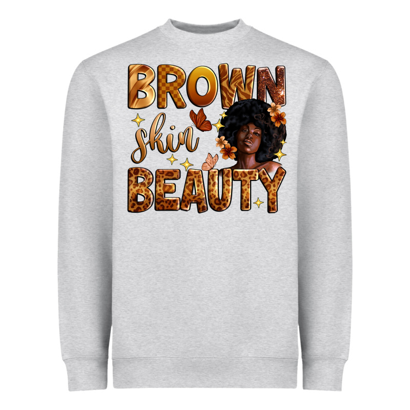 Brown Skin Beauty Heavyweight Sweatshirt by Zillion Design Studio | Teevron