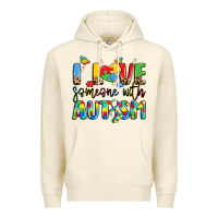 Sandshell i love someone with autism Premium Hoodie - LillyAllenDesigns