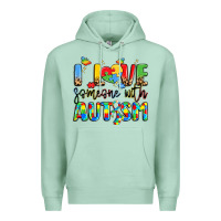 Seafoam i love someone with autism Premium Hoodie - LillyAllenDesigns