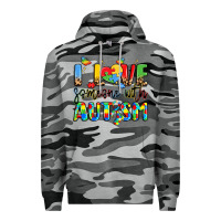 Slate Camo i love someone with autism Premium Hoodie - LillyAllenDesigns