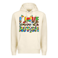 Tofu i love someone with autism Premium Hoodie - LillyAllenDesigns