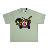 Oil Green Halloween Truck Urban Heavy Tee - CowhideDigitalArt