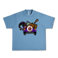 Pebble Blue Halloween Truck Urban Heavy Tee - CowhideDigitalArt