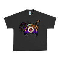 Pigment Black Halloween Truck Urban Heavy Tee - CowhideDigitalArt