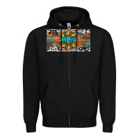 Black leopard sunflower mom license plate Zipper Hoodie - Artiststas