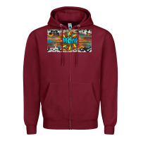 Burgundy leopard sunflower mom license plate Zipper Hoodie - Artiststas