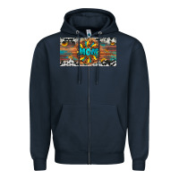 Navy leopard sunflower mom license plate Zipper Hoodie - Artiststas