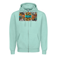 Seafoam leopard sunflower mom license plate Zipper Hoodie - Artiststas