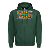 Sports Green leopard sunflower mom license plate Zipper Hoodie - Artiststas