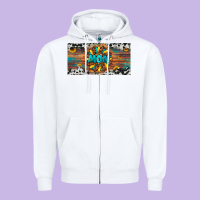 Leopard Sunflower Mom License Plate Zipper Hoodie Designed By Artiststas