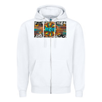 White leopard sunflower mom license plate Zipper Hoodie - Artiststas