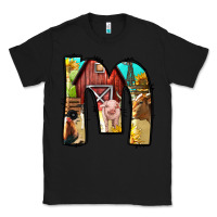 Black farm life alphabet lowercase letters m Classic Tee - BundleAndBundleShop