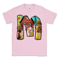 Bubblegum Pink farm life alphabet lowercase letters m Classic Tee - BundleAndBundleShop