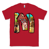 Red farm life alphabet lowercase letters m Classic Tee - BundleAndBundleShop